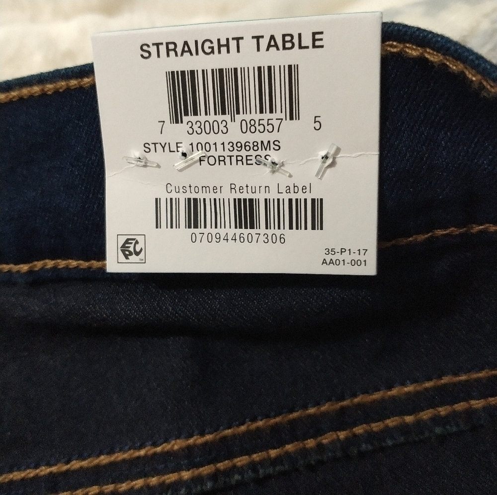 Style & Co Straight Leg Dark Wash Jeans 16S - Picture 3 of 13